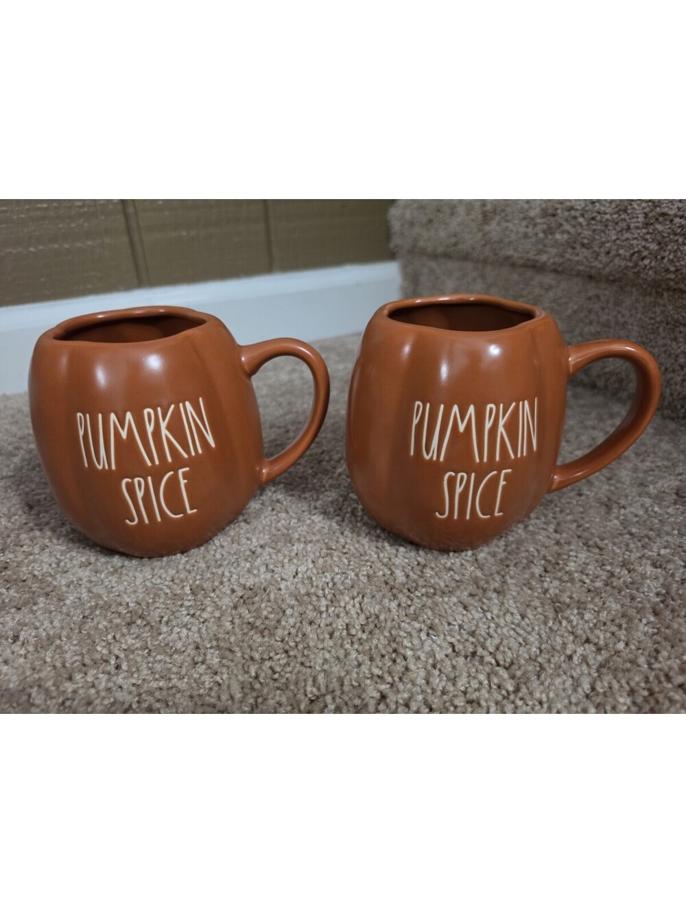 Burnt Orange Pumpkin Shaped Rae Dunn PUMPKIN SPICE MUGS [COPY]